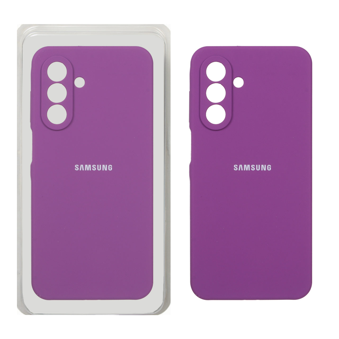 قاب سیلیکونی پاک کنی محافظ لنزدار اورجینال Samsung Galaxy A17 / A26 - ارغوانی (پک اصلی)